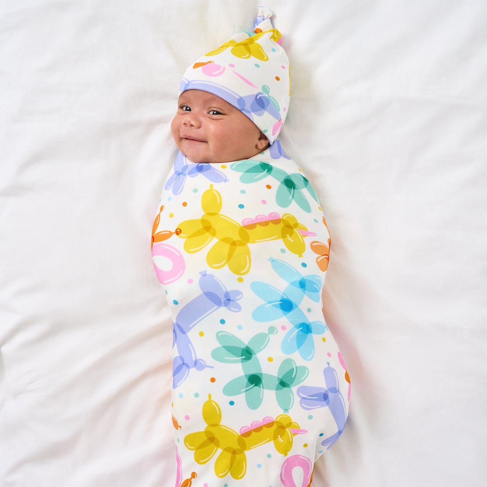 Balloon Bash Swaddle & Hat Set