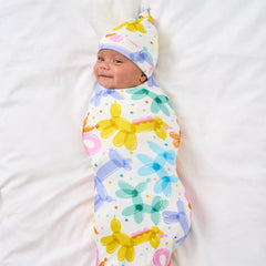 Balloon Bash Swaddle & Hat Set