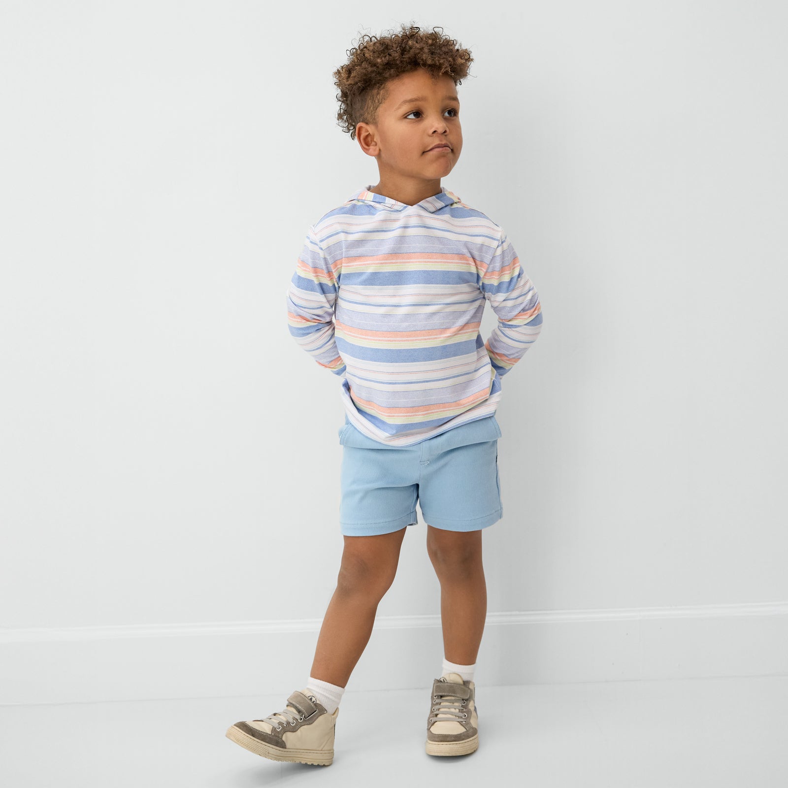 Beachy Stripe Hooded Tee