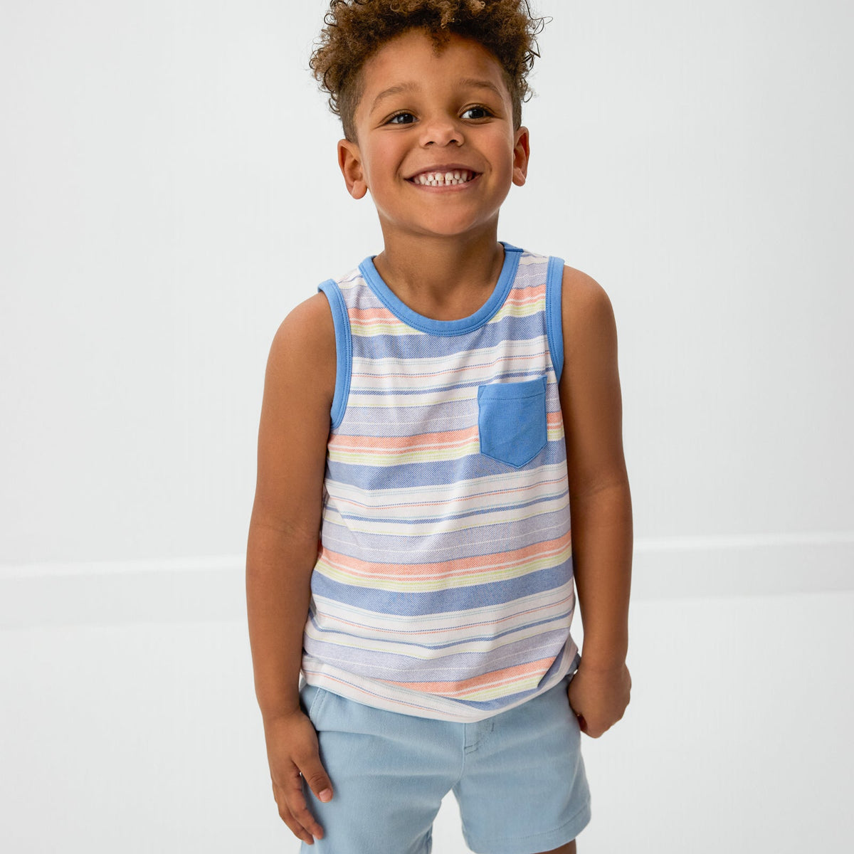Beachy Stripe Pocket Tank