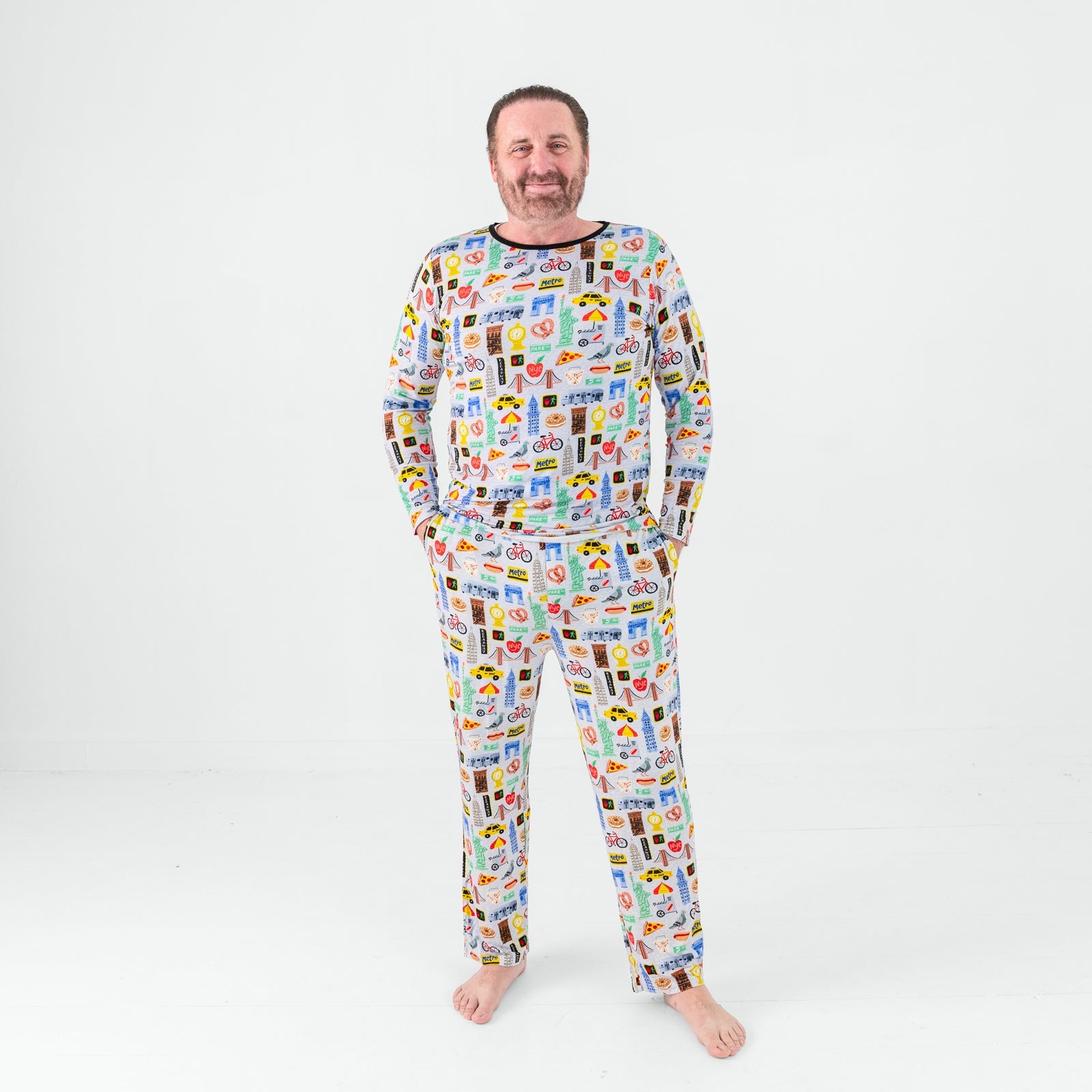 The Big Apple Men's Long Sleeve Pajama Top