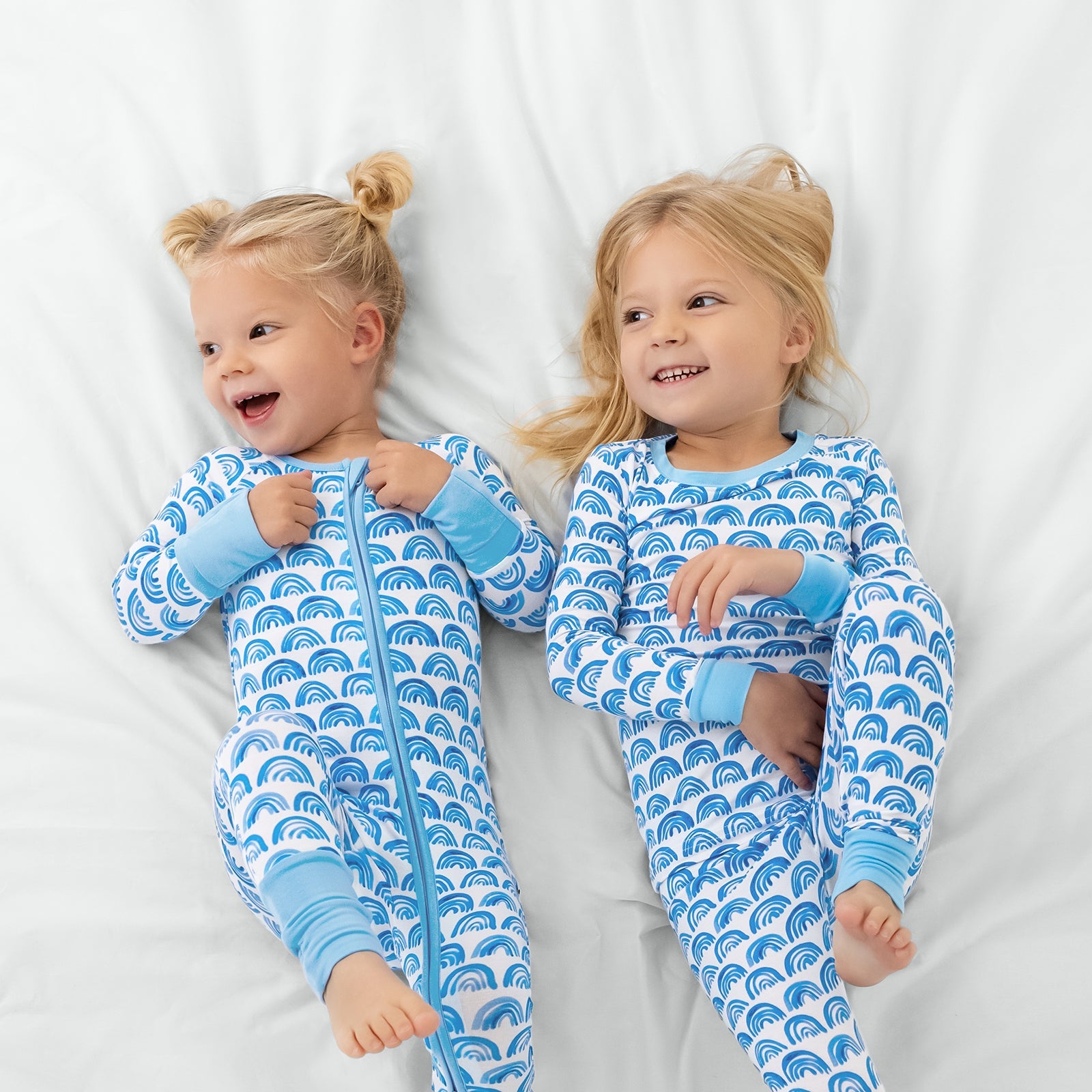 Blue Rainbows Two-Piece Pajama Set