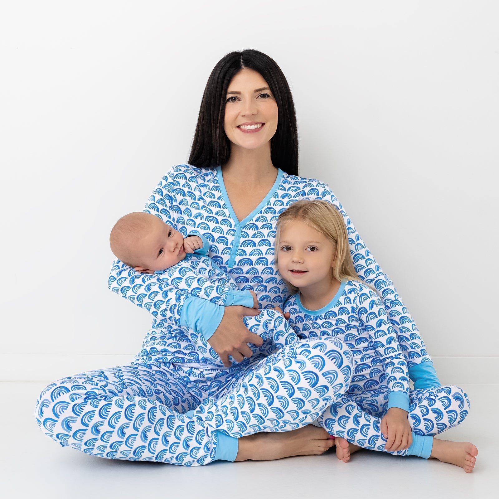 Blue Rainbows Women's Pajama Top