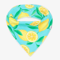 Blue Sunny Citrus Bandana Bib