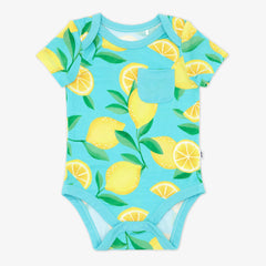 Blue Sunny Citrus Pocket Bodysuit