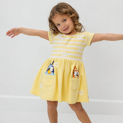 Bluey Garden Games Patch Pocket Dress with Bloomer
