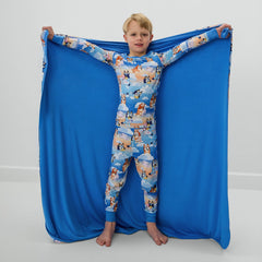 Bluey Blue Sleepytime Large Cloud Blanket®