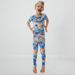 Bluey Blue Sleepytime Two-Piece Short Sleeve & Pants Pajama Set