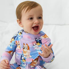 Bluey Purple Sleepytime Bandana Bib