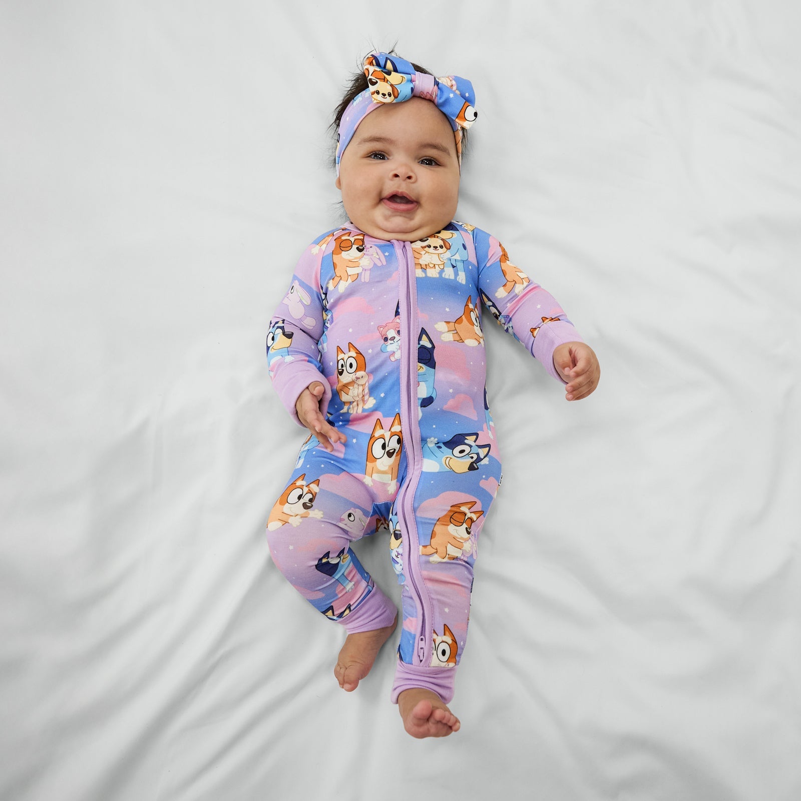 Bluey Purple Sleepytime Luxe Bow Headband