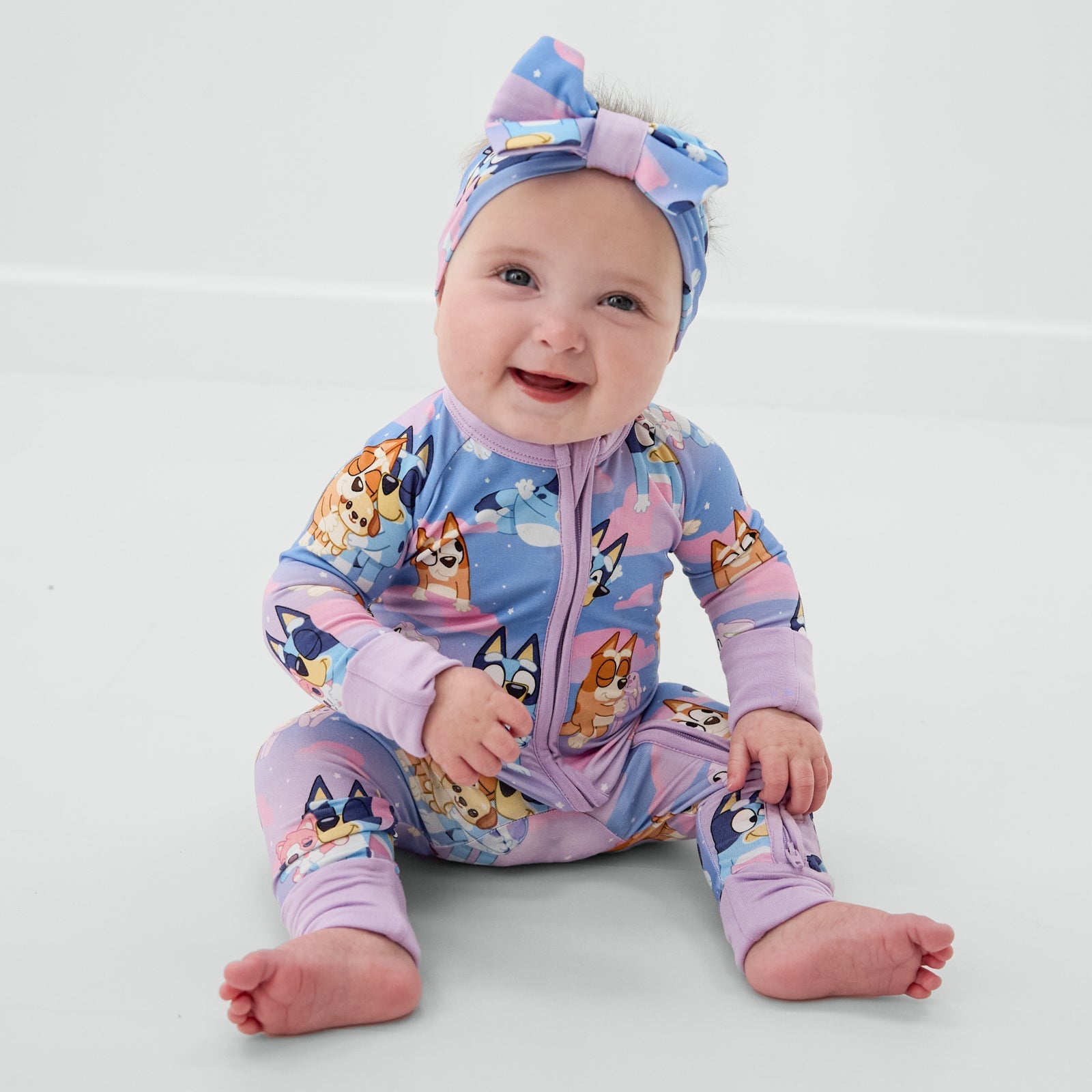Bluey Purple Sleepytime Luxe Bow Headband