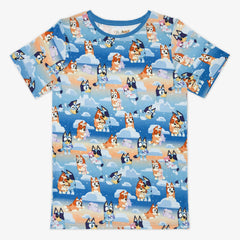 Bluey Blue Sleepytime Men's Short Sleeve Pajama Top