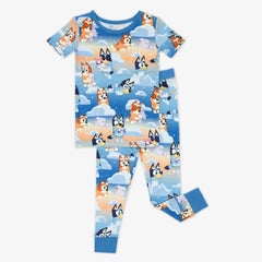 Bluey Blue Sleepytime Two-Piece Short Sleeve & Pants Pajama Set