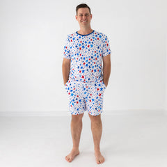 Bright Stars Men's Short Sleeve Pajama Top