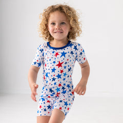 Bright Stars Two-Piece Short Sleeve & Shorts Pajama Set