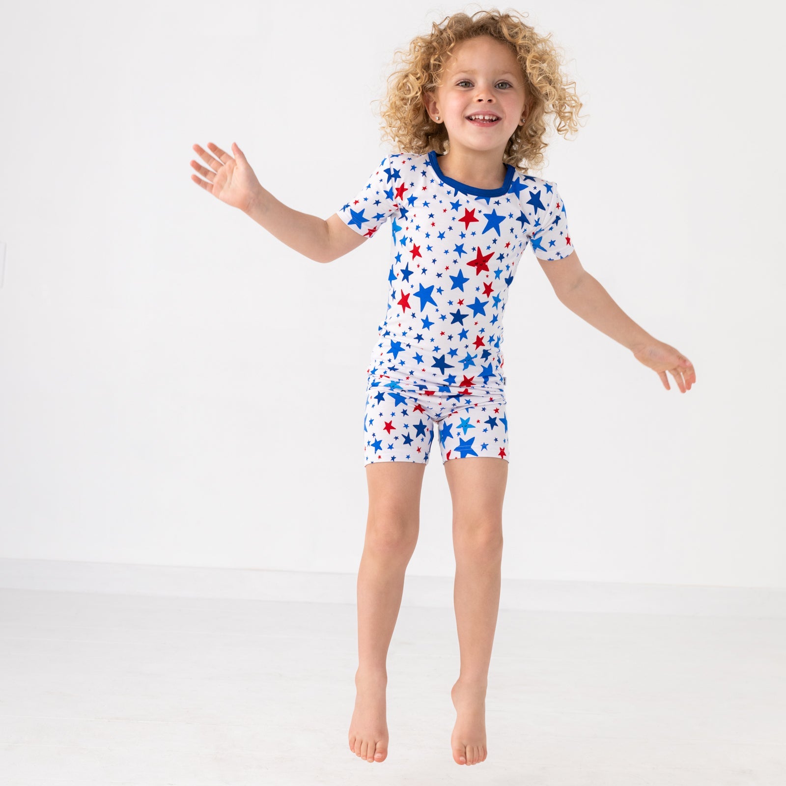 Bright Stars Two-Piece Short Sleeve & Shorts Pajama Set