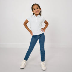 Bright White Puff Sleeve Polo