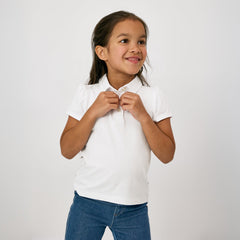 Bright White Puff Sleeve Polo