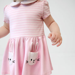 Bunny Pocket Collar Skater Dress with Bloomer