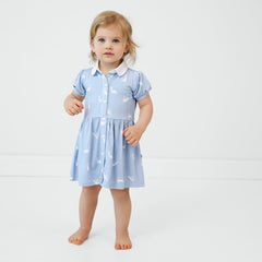 Bunny Stripe Button Down Dress with Bloomer