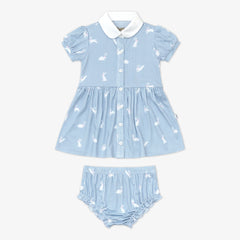 Bunny Stripe Button Down Dress with Bloomer