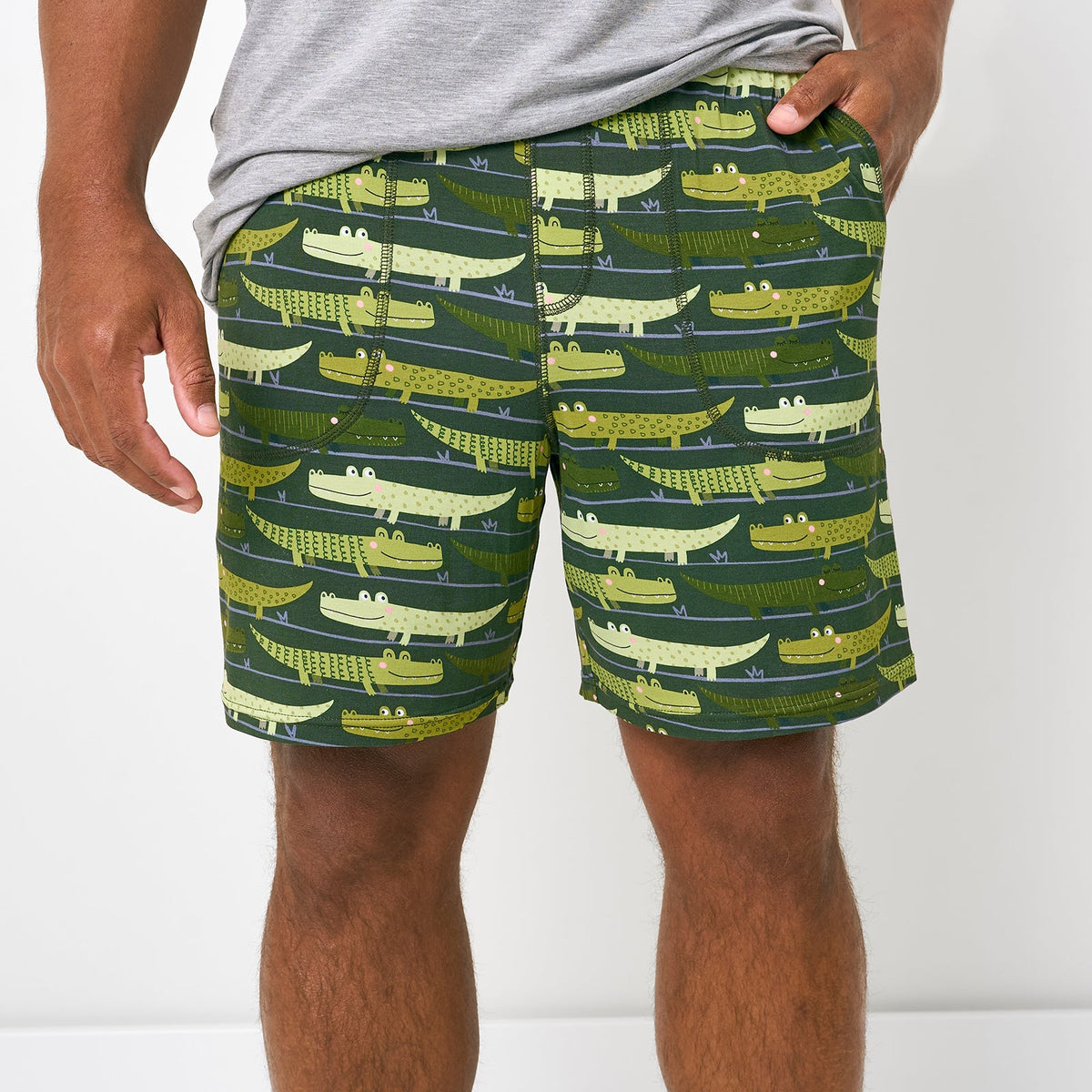 Crocodiles Men's Pajama Shorts