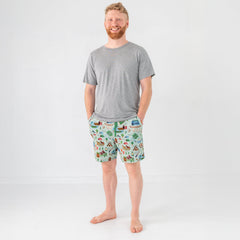 Heather Gray Men's Short Sleeve Pajama Top