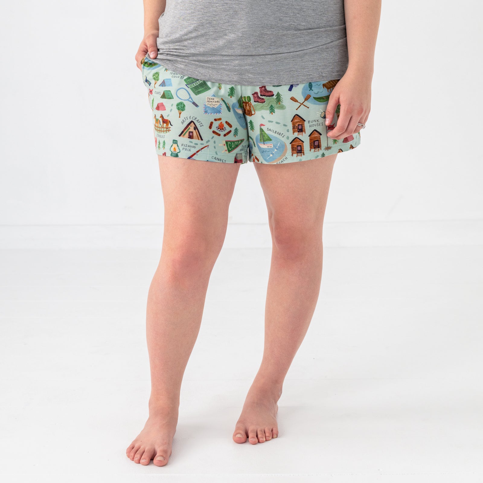 Green Camp Sleepies Women's Pajama Shorts