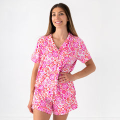 Coastal Gems Women's Short Sleeve & Shorts Pajama Set