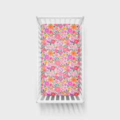 Butterfly Blooms Fitted Crib Sheet