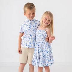Tidal Treasures Smocked Tank Dress
