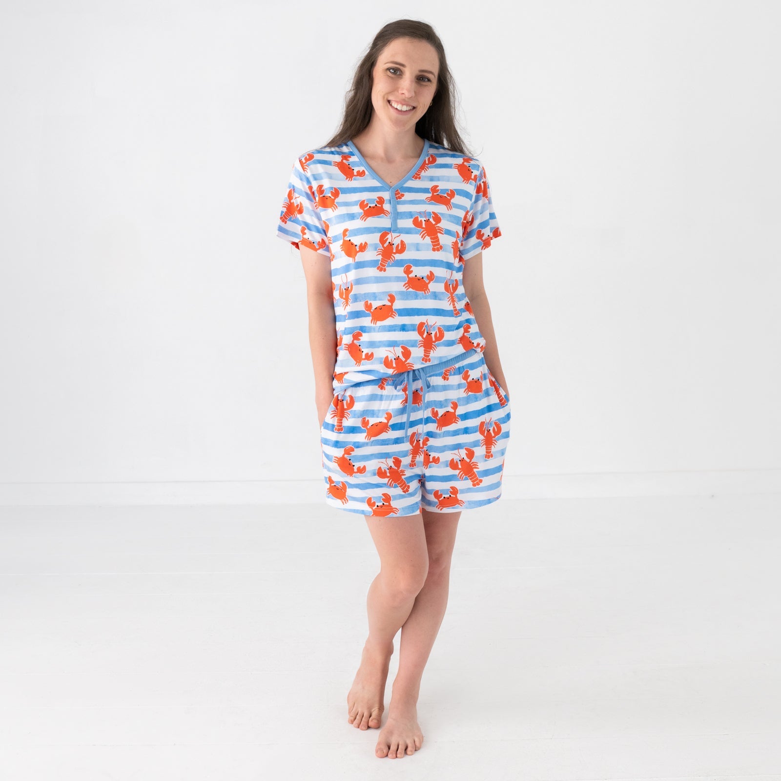 Crustacean Crew Women's Short Sleeve Pajama Top