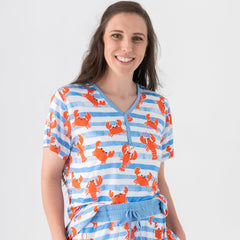 Crustacean Crew Women's Short Sleeve Pajama Top