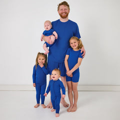 Electric Blue Men's Short Sleeve Pajama Top