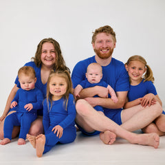 Electric Blue Women's Short Sleeve Pajama Top