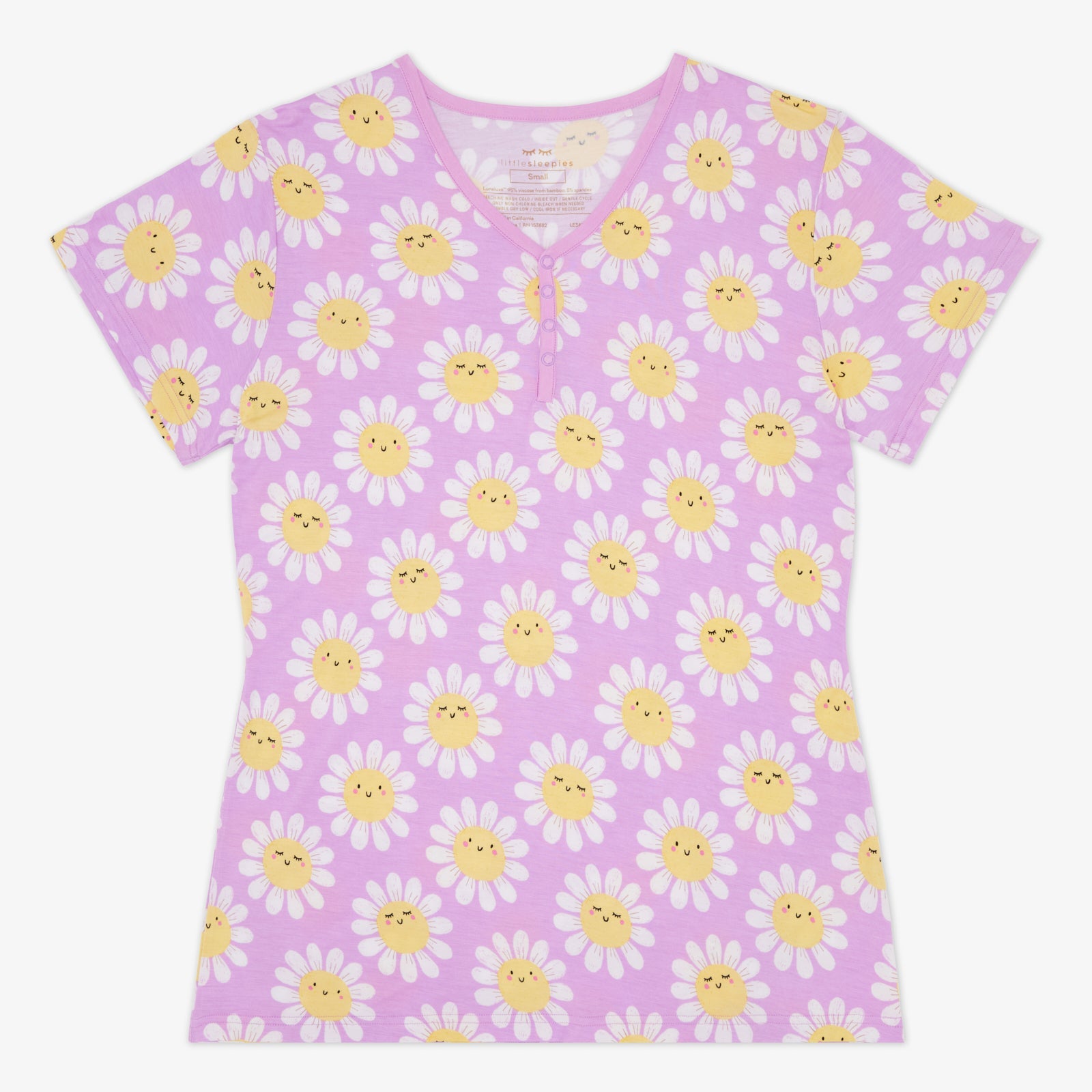 Flower Power Women's Short Sleeve Pajama Top