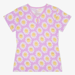 Flower Power Women's Short Sleeve Pajama Top