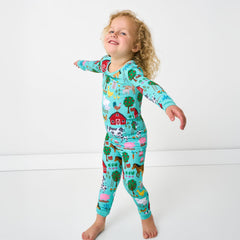 Blue Farm Fam Two-Piece Pajama Set