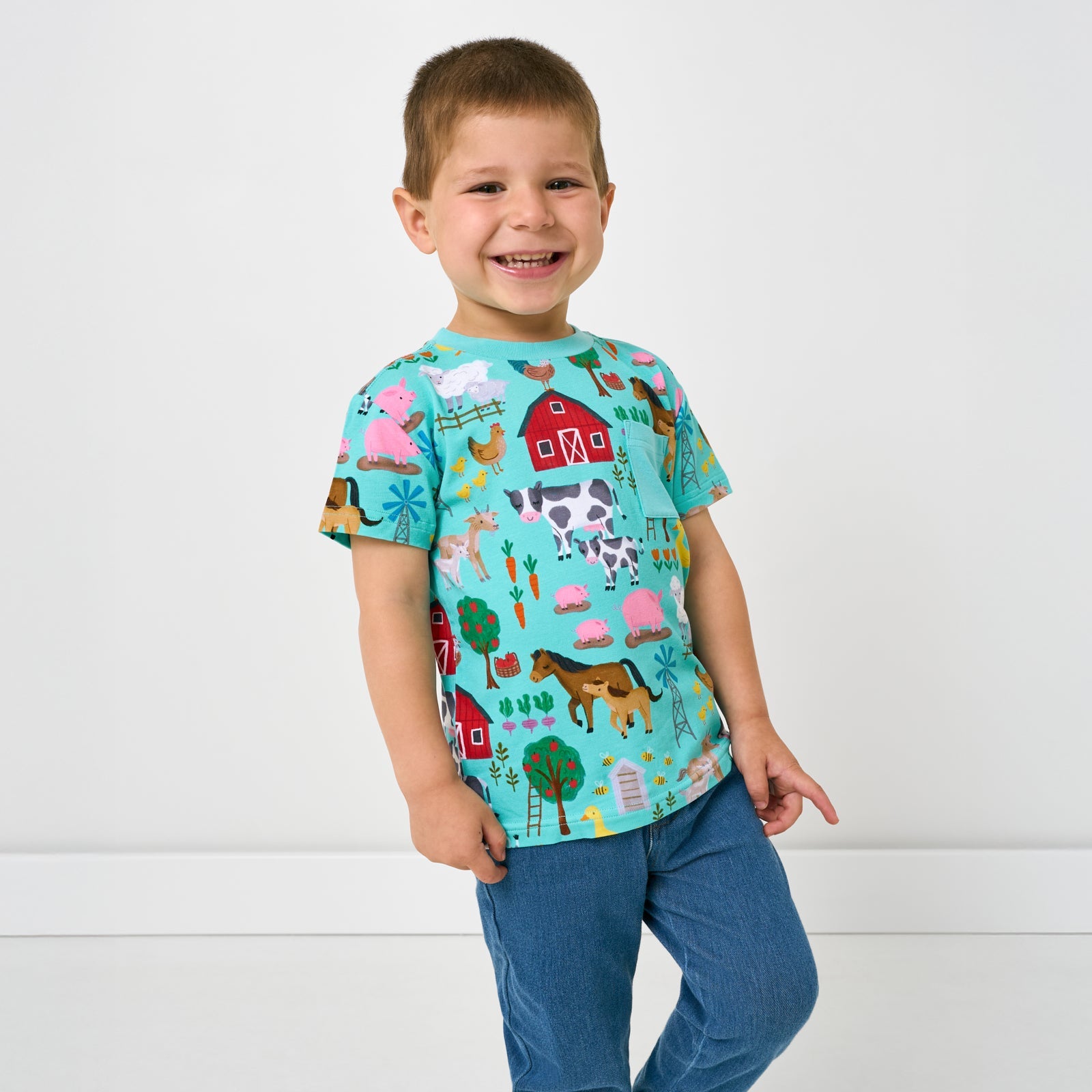 Blue Farm Fam Relaxed Pocket Tee