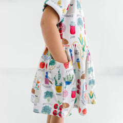 Farmers Market Patch Pocket Dress with Bloomer