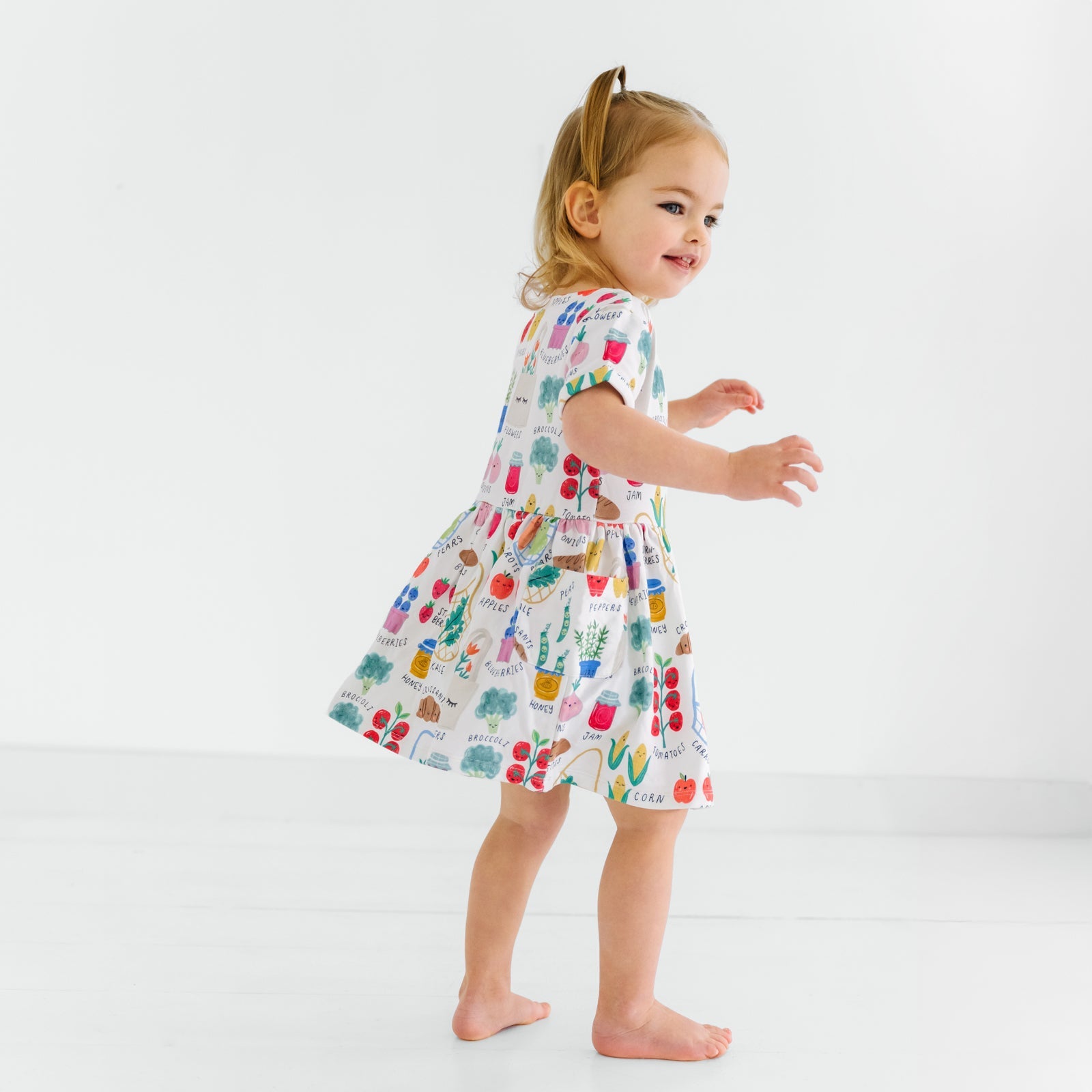 Farmers Market Patch Pocket Dress with Bloomer