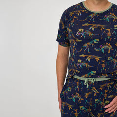 Fossil Quest Men's Short Sleeve Pajama Top