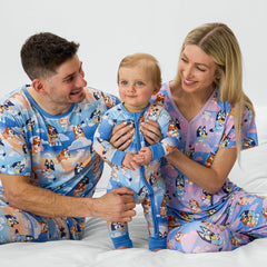 Bluey Purple Sleepytime Women's Short Sleeve Pajama Top