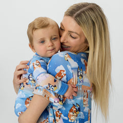 Bluey Blue Sleepytime Women's Short Sleeve Pajama Top