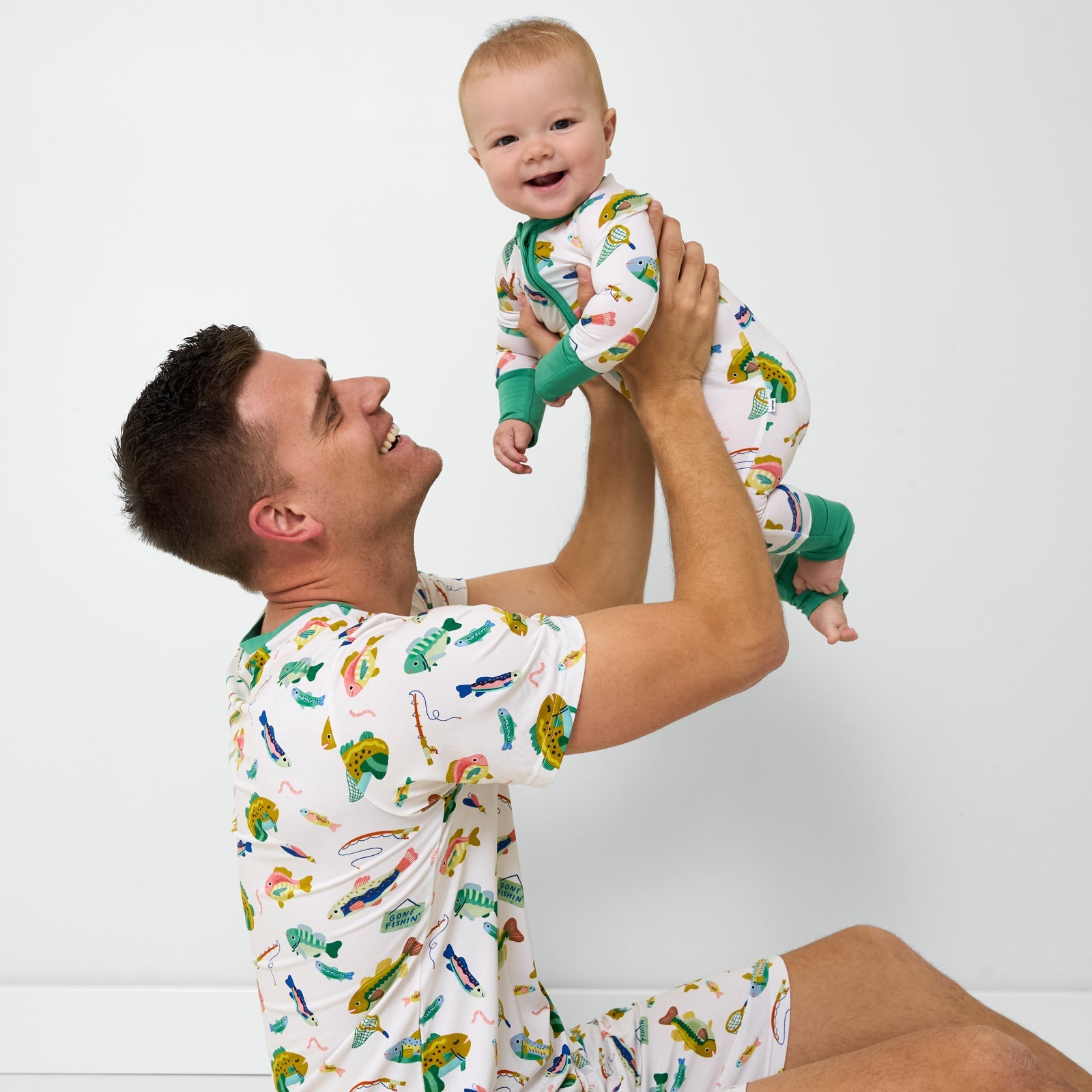 Gone Fishin' Men's Short Sleeve Pajama Top