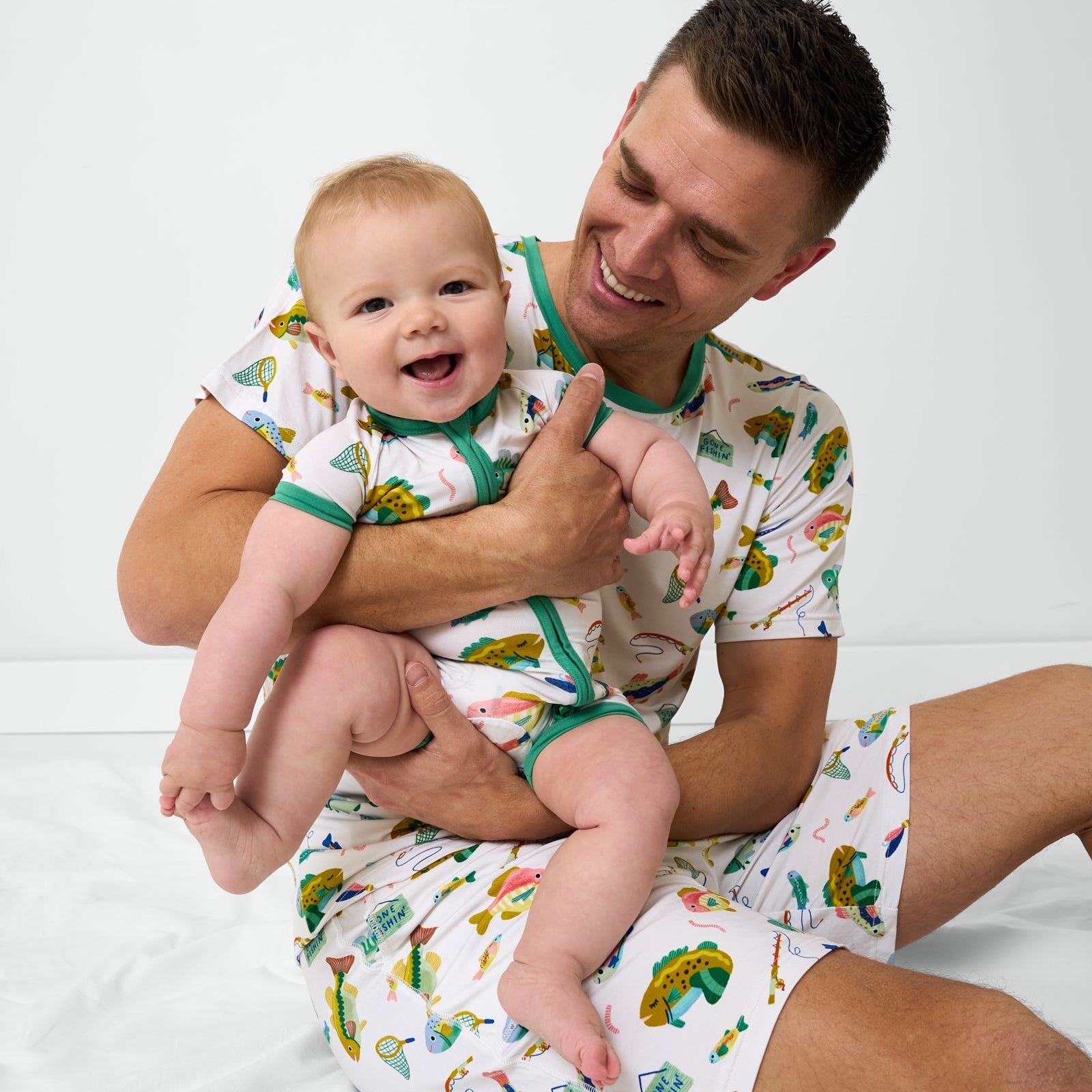 Gone Fishin' Men's Short Sleeve Pajama Top