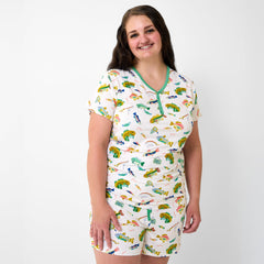 Gone Fishin' Women's Short Sleeve Pajama Top