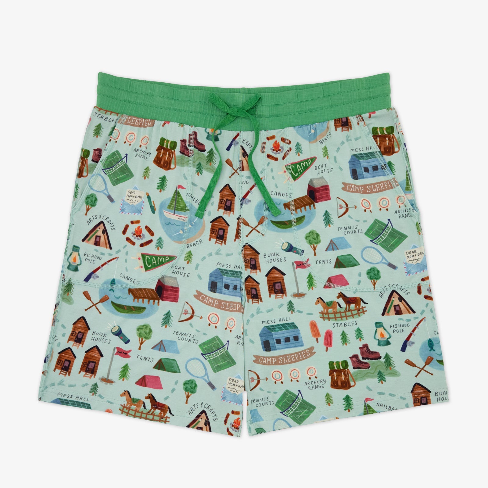 Green Camp Sleepies Men's Pajama Shorts