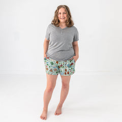 Heather Gray Women's Short Sleeve Pajama Top