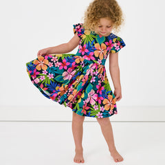 Jungle Blooms Flutter Twirl Dress